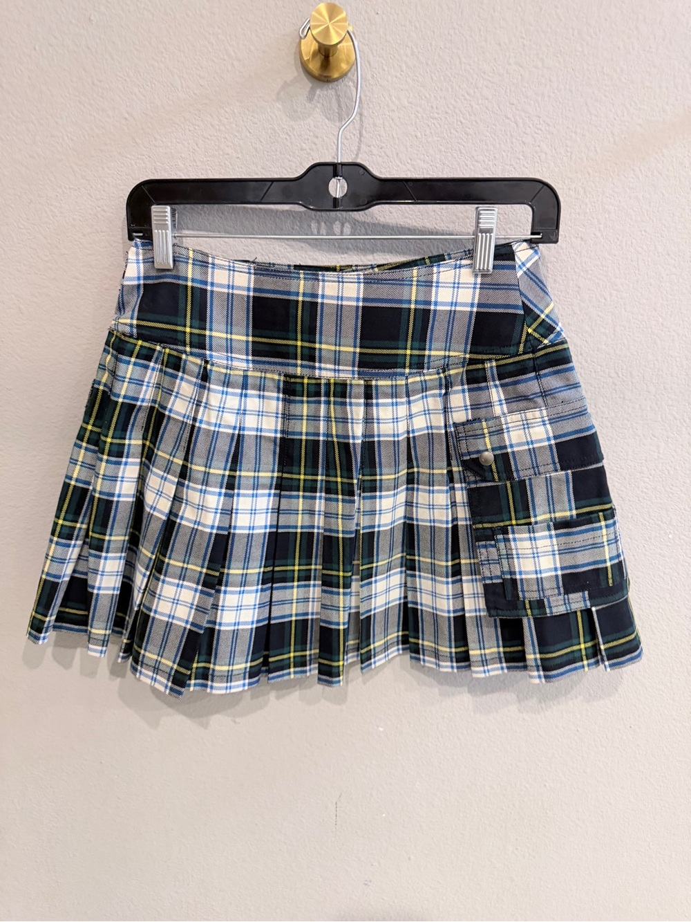 Denim & Supply Ralph Lauren Plaid Pleated Cargo Mini Skirt Madison Beer 27 - Picture 6 of 9